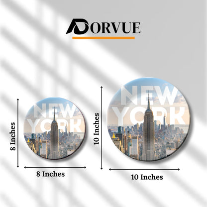 NYC Vibes Home Decor Ceramic Wall Plate