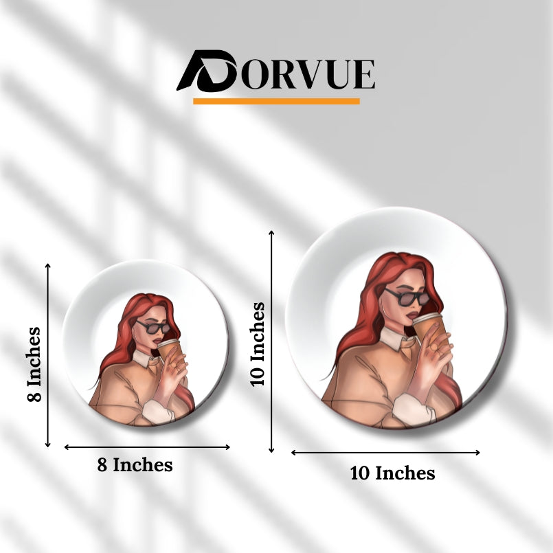 Coffee Moments Decorative Ceramic Wall Plate