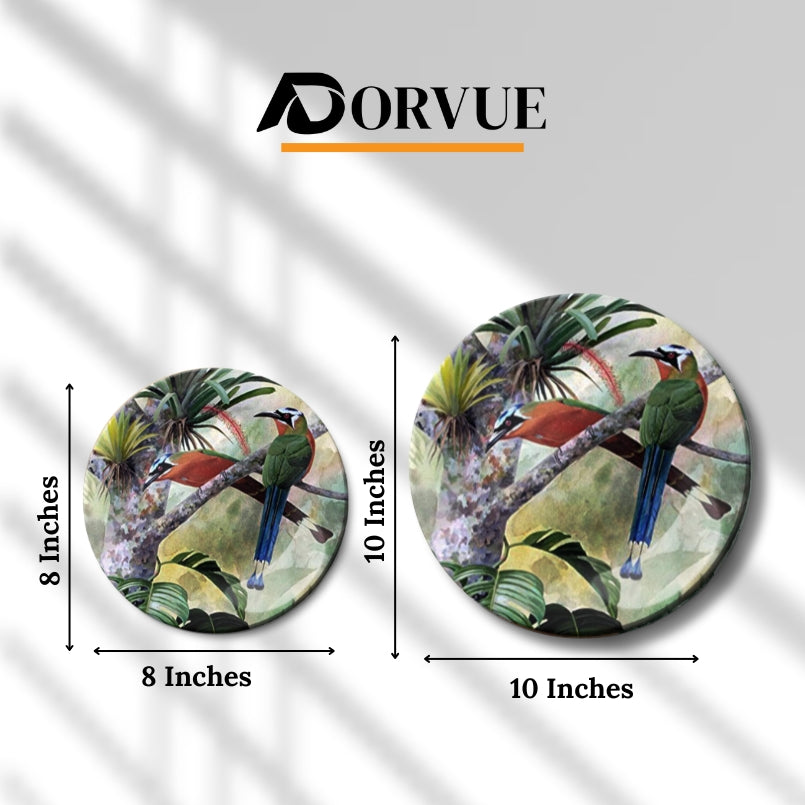 Tropical Birds Decorative Ceramic Wall Plate