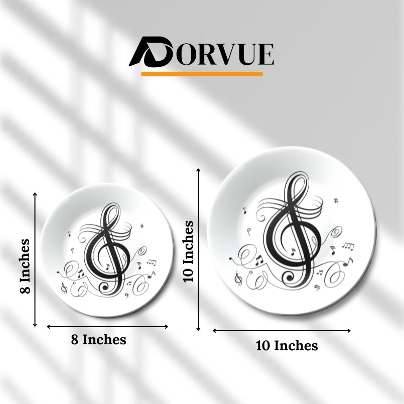 Music Beats Decorative Ceramic Wall Plate