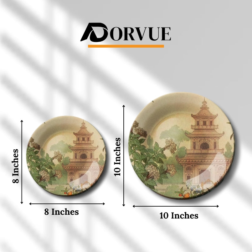 Cultural Elegance Decorative Ceramic Wall Plate