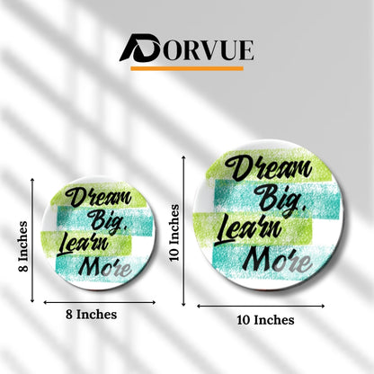 Dream Big Learn More Home Decor Ceramic Wall Plate