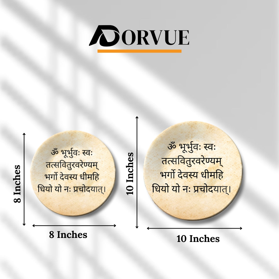 Gayatri Mantra Decorative Wall Plate Vintage Home Décor