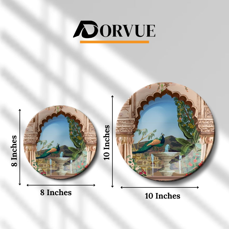 Royal Peacock Decorative Ceramic Wall Plate