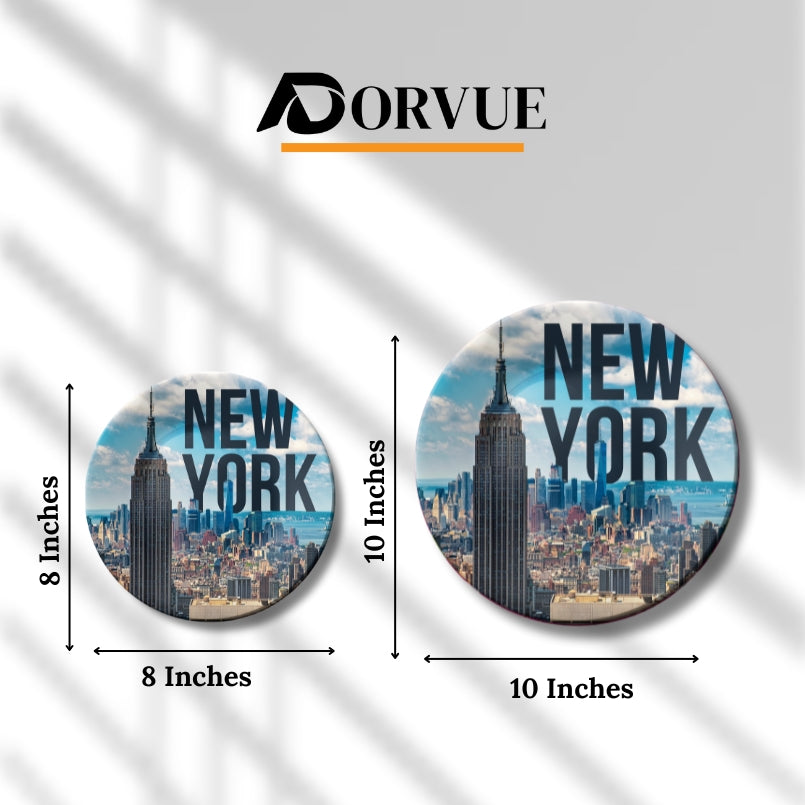 Manhattan Moments Home Decor Ceramic Wall Plate