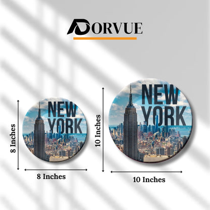 Manhattan Moments Home Decor Ceramic Wall Plate