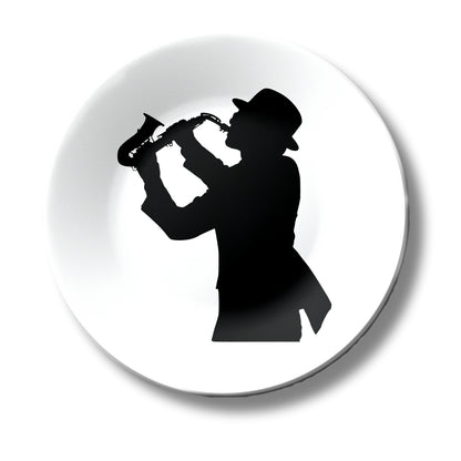 Saxophone Player Wall Art Vintage Home Décor Wall Plate