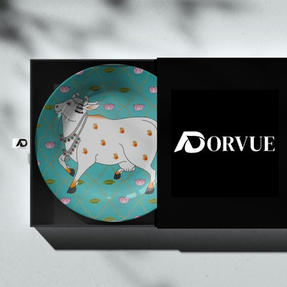 Set of 3 Pichwai Cows Sacred Grace Home Décor Wall Plates