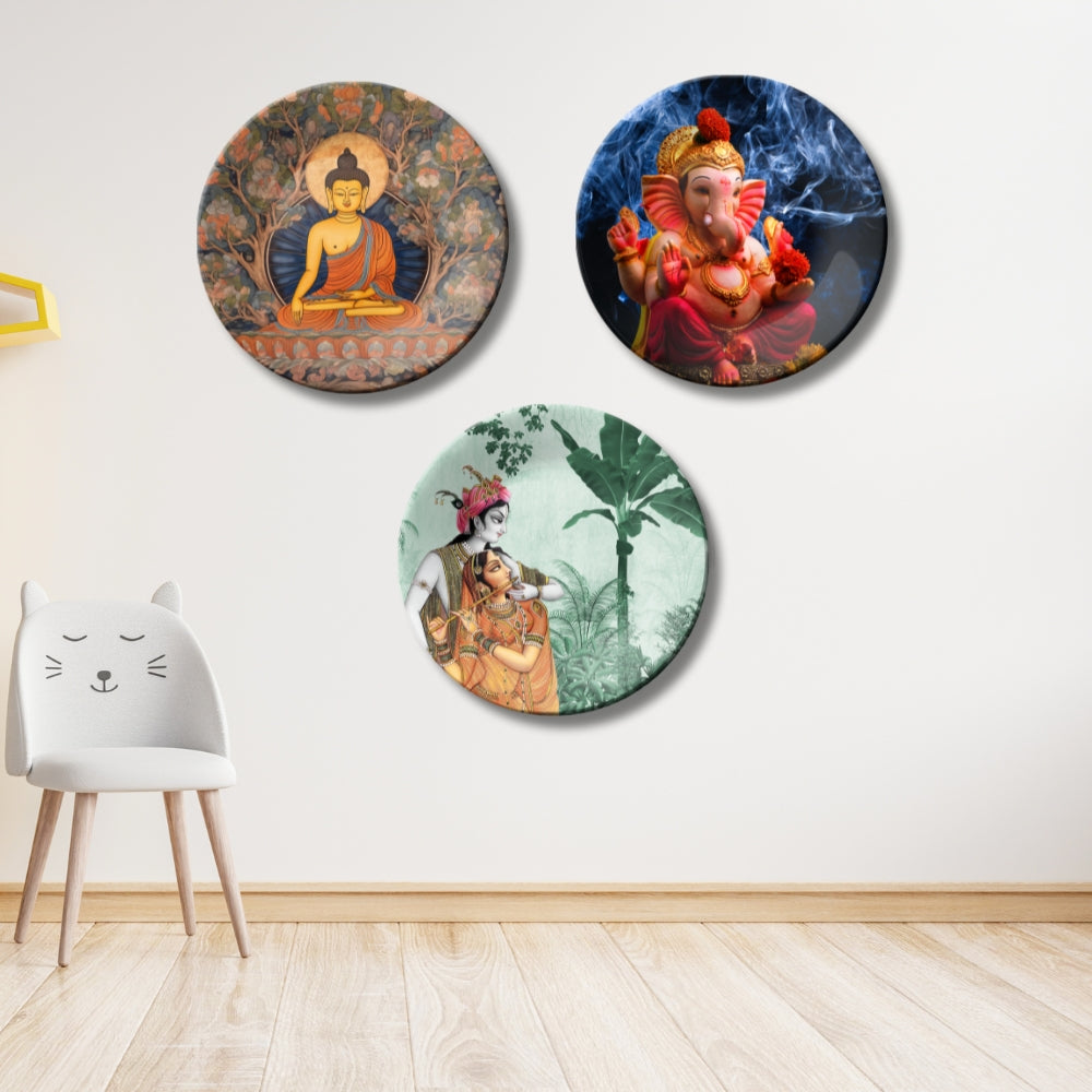 Set of 3 Ethereal Blessings Home Décor Wall Plates