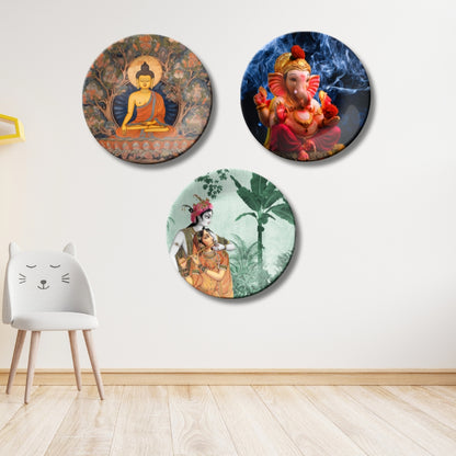 Set of 3 Ethereal Blessings Home Décor Wall Plates