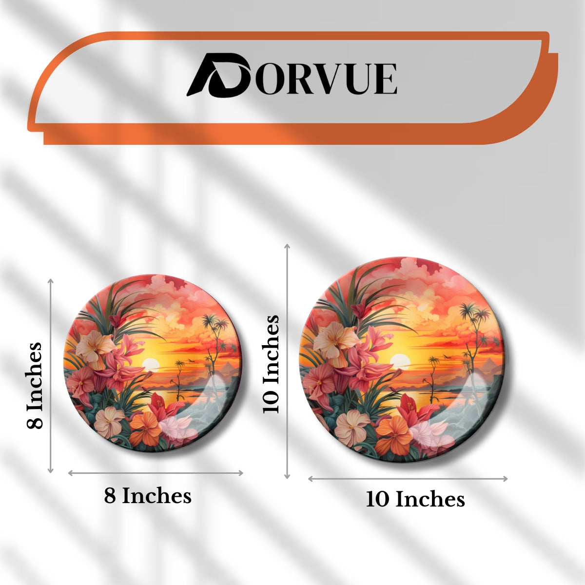 Set of 3 Sunset Serene Home Décor Wall Plates