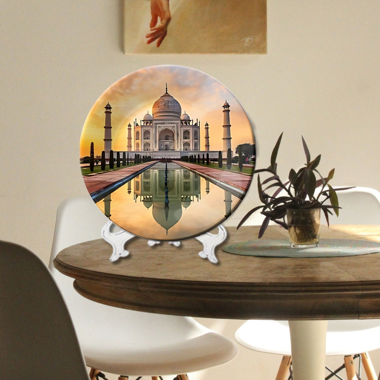 Set of 3 Ancient Indian Structure Wall Plates Décor