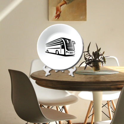 Bus Monochrome Decorative Wall Plate
