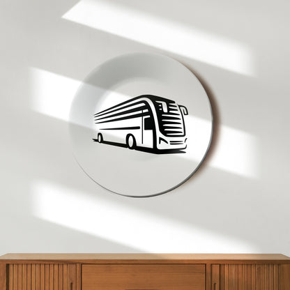Bus Monochrome Decorative Wall Plate