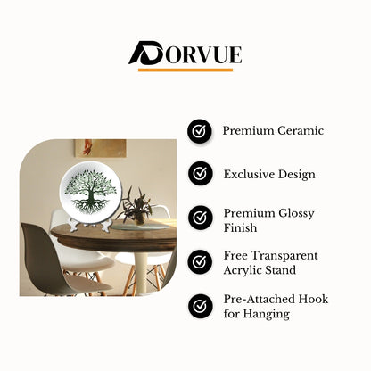 Life of Tree Ceramic Decorative Wall Plate For Home