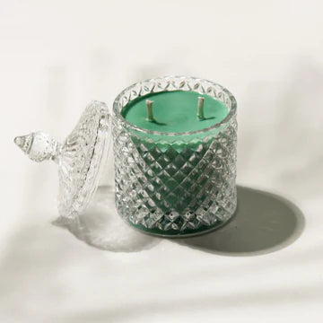 100% Soy Wax 2 Wick Handmade Luxury Crystal Jar Candle 200 Gm