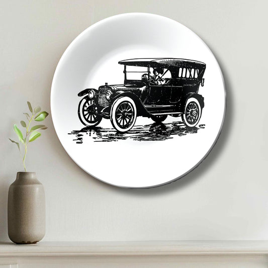 Jeep Vintage Car Ceramic Exclusive Wall Plate