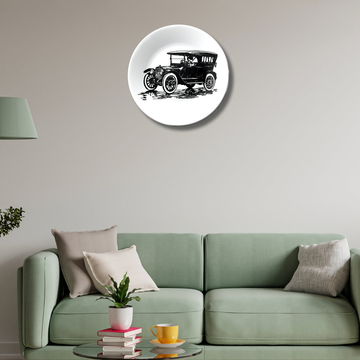 Jeep Vintage Car Ceramic Exclusive Wall Plate