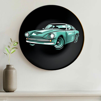 Aston Martin Comic Art Ceramic Decorative Wall Plate
