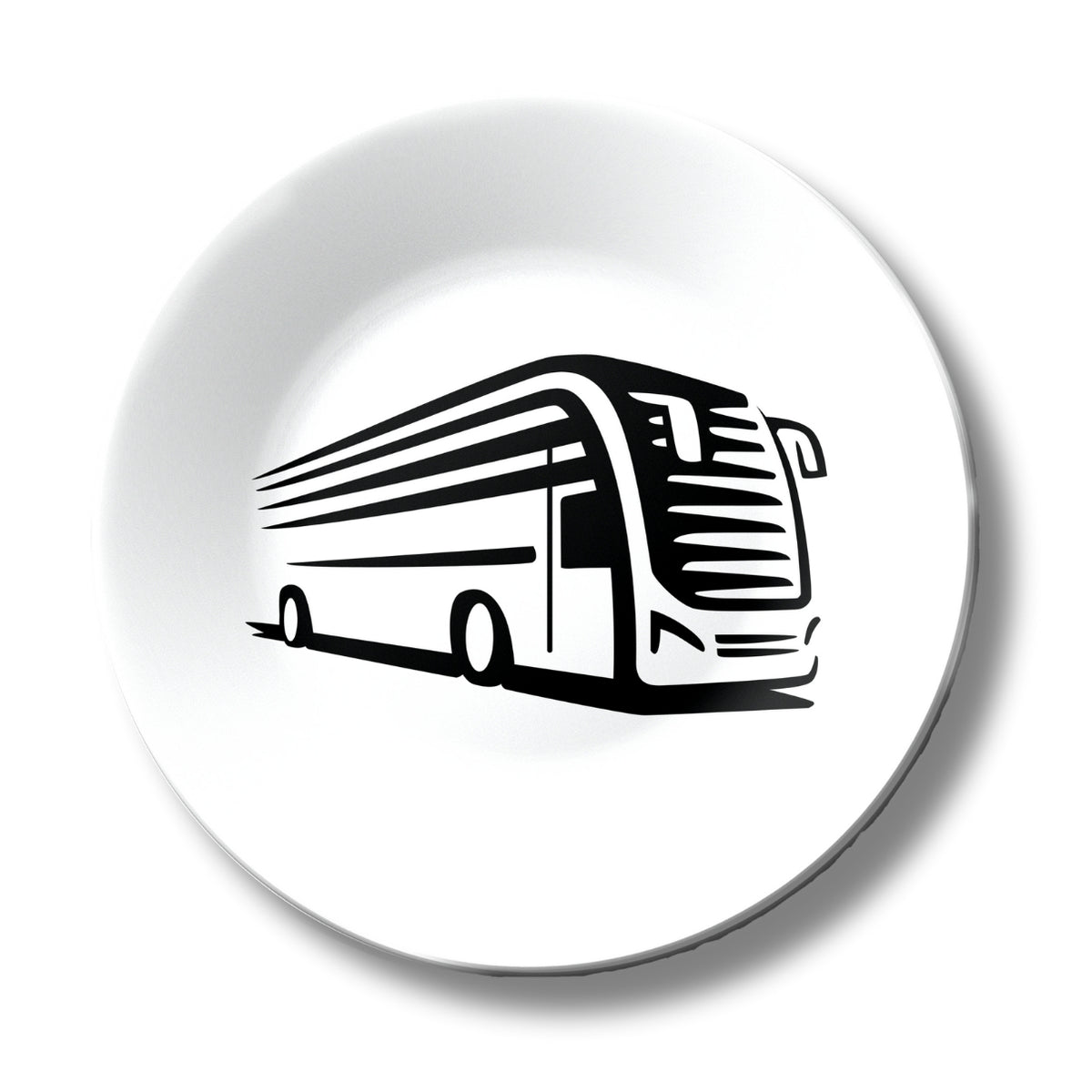 Bus Monochrome Decorative Wall Plate