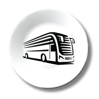 Bus Monochrome Decorative Wall Plate