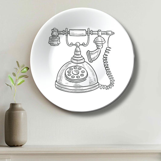 Vintage Retro Rotary Telephone Decorative Wall Plate