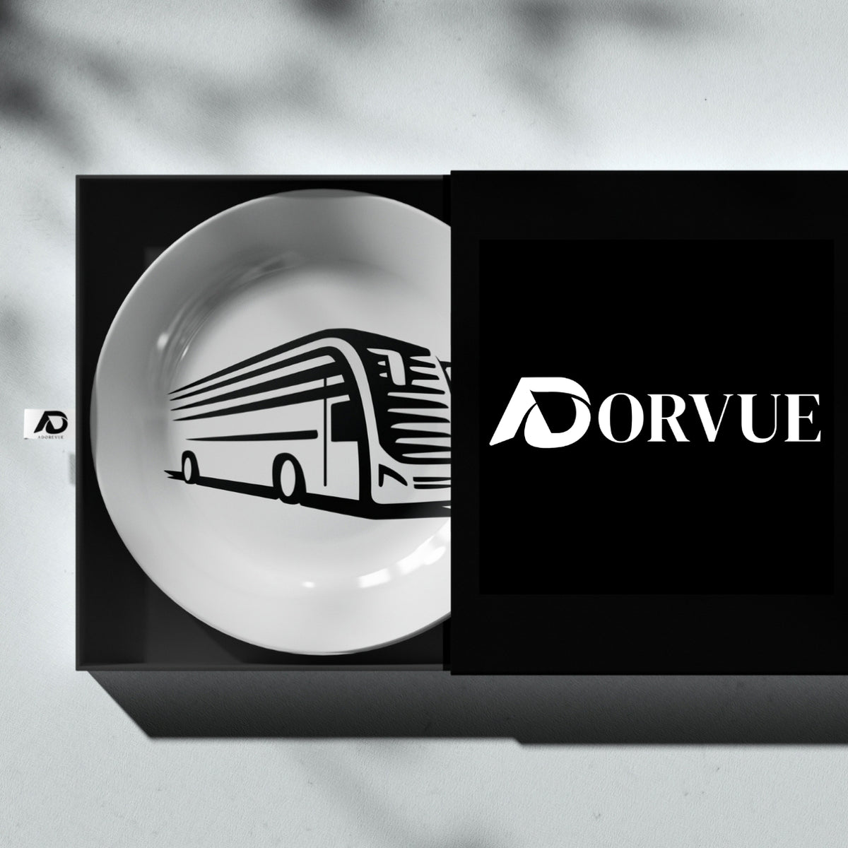Bus Monochrome Decorative Wall Plate