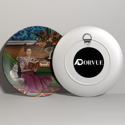 Women Reading A Book Ceramic Wall Plate Design For Living Room Home Décor