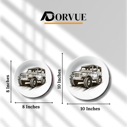 Rugged Adventure Jeep Decorative Wall Plate