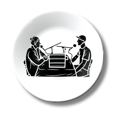 Radio Show Or Podcast Sketch Decorative Wall Plate