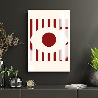 Crimson Gaze Metal Print With or Without Frame Wall Art