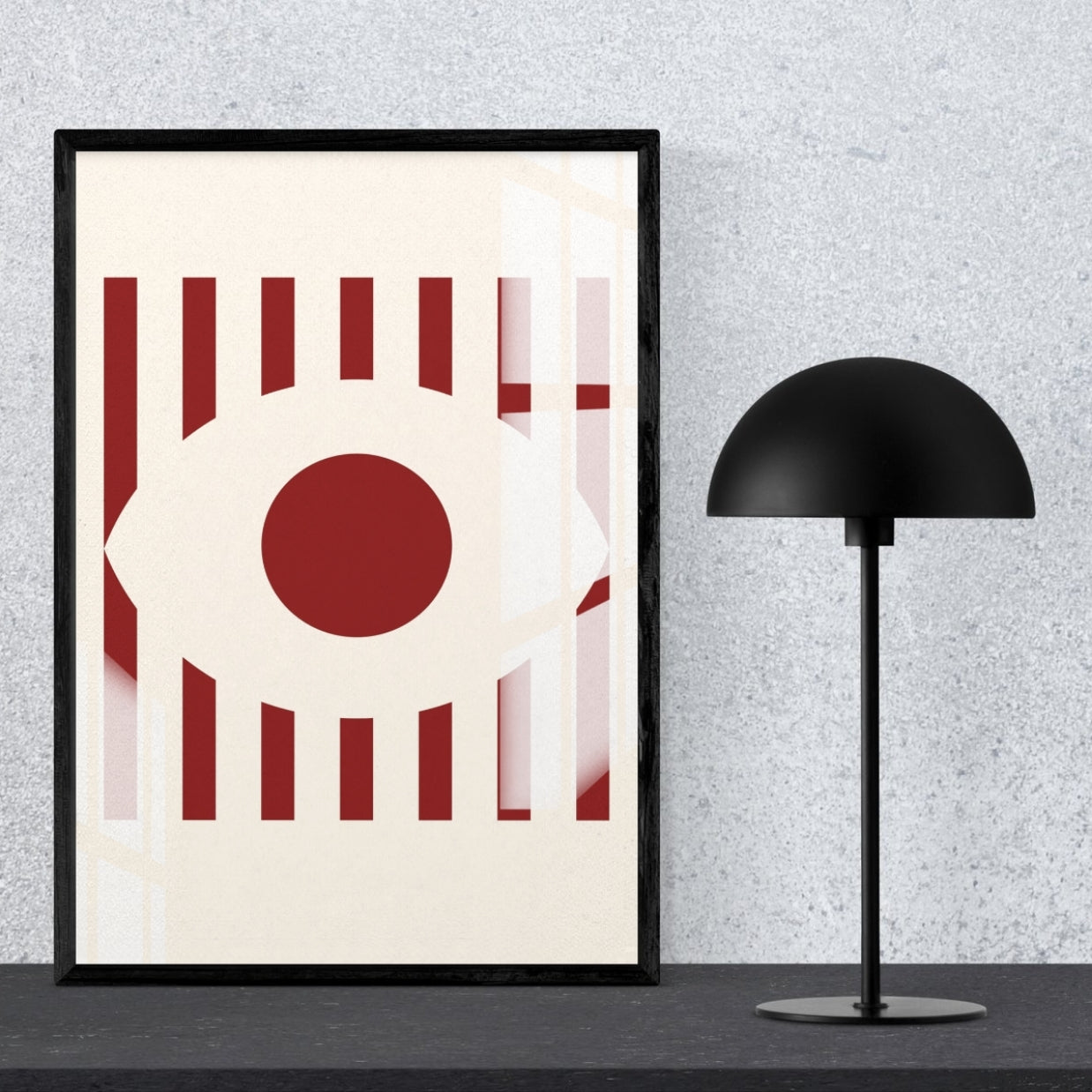Crimson Gaze Metal Print With or Without Frame Wall Art