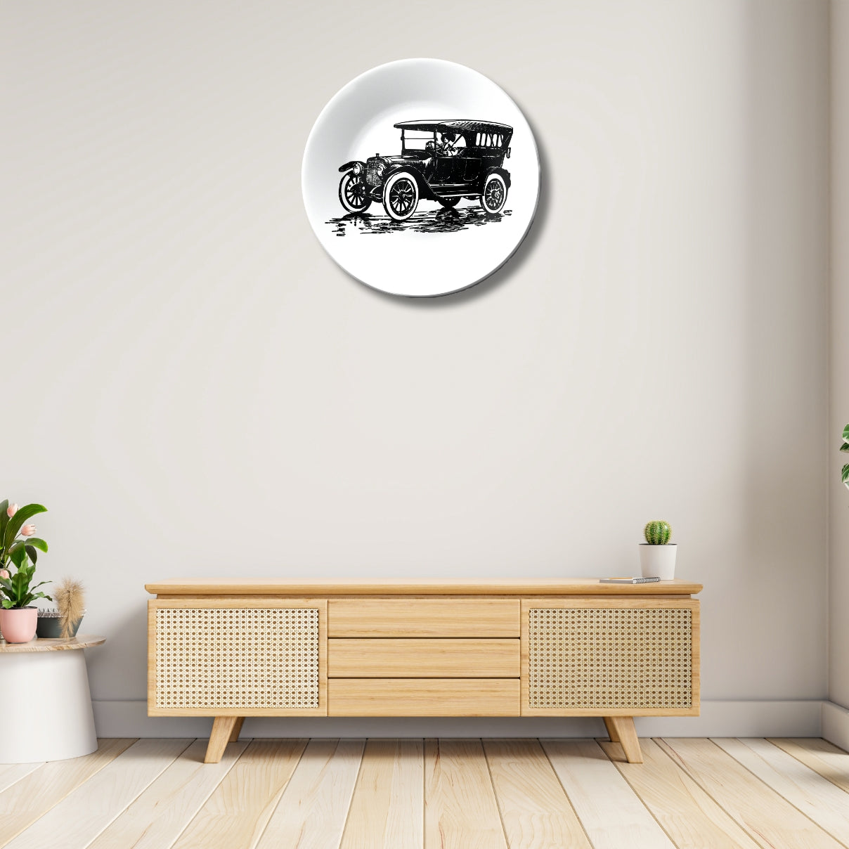 Jeep Vintage Car Ceramic Exclusive Wall Plate