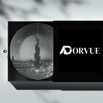 Burj Khalifa Monochrome Decorative Wall Plate