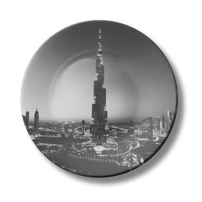 Burj Khalifa Monochrome Decorative Wall Plate