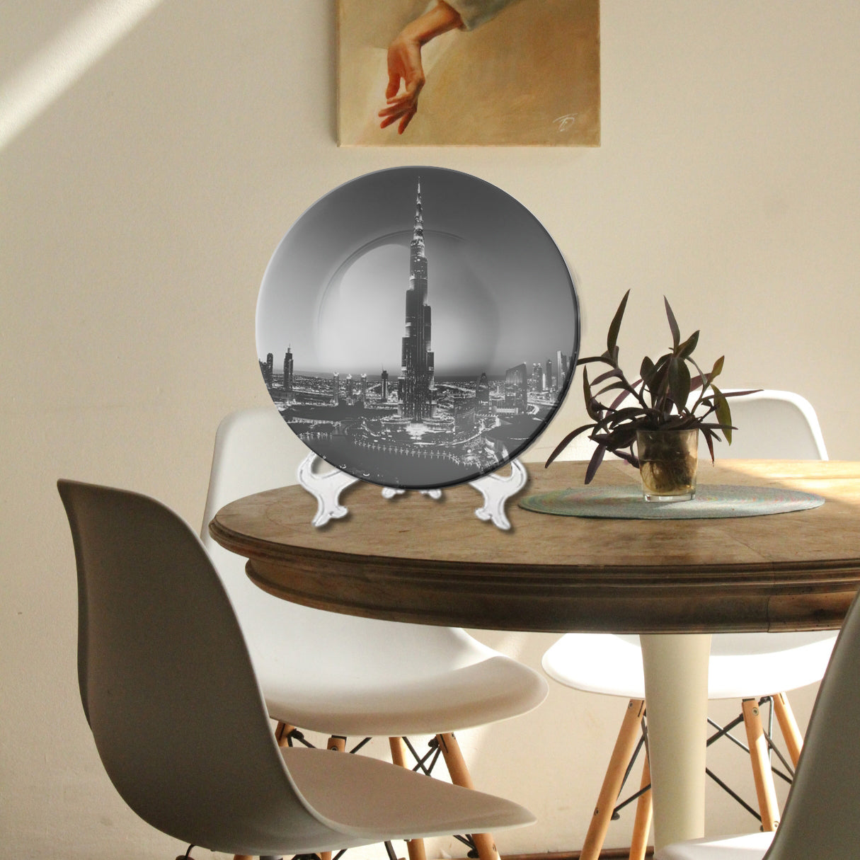 Burj Khalifa Monochrome Decorative Wall Plate