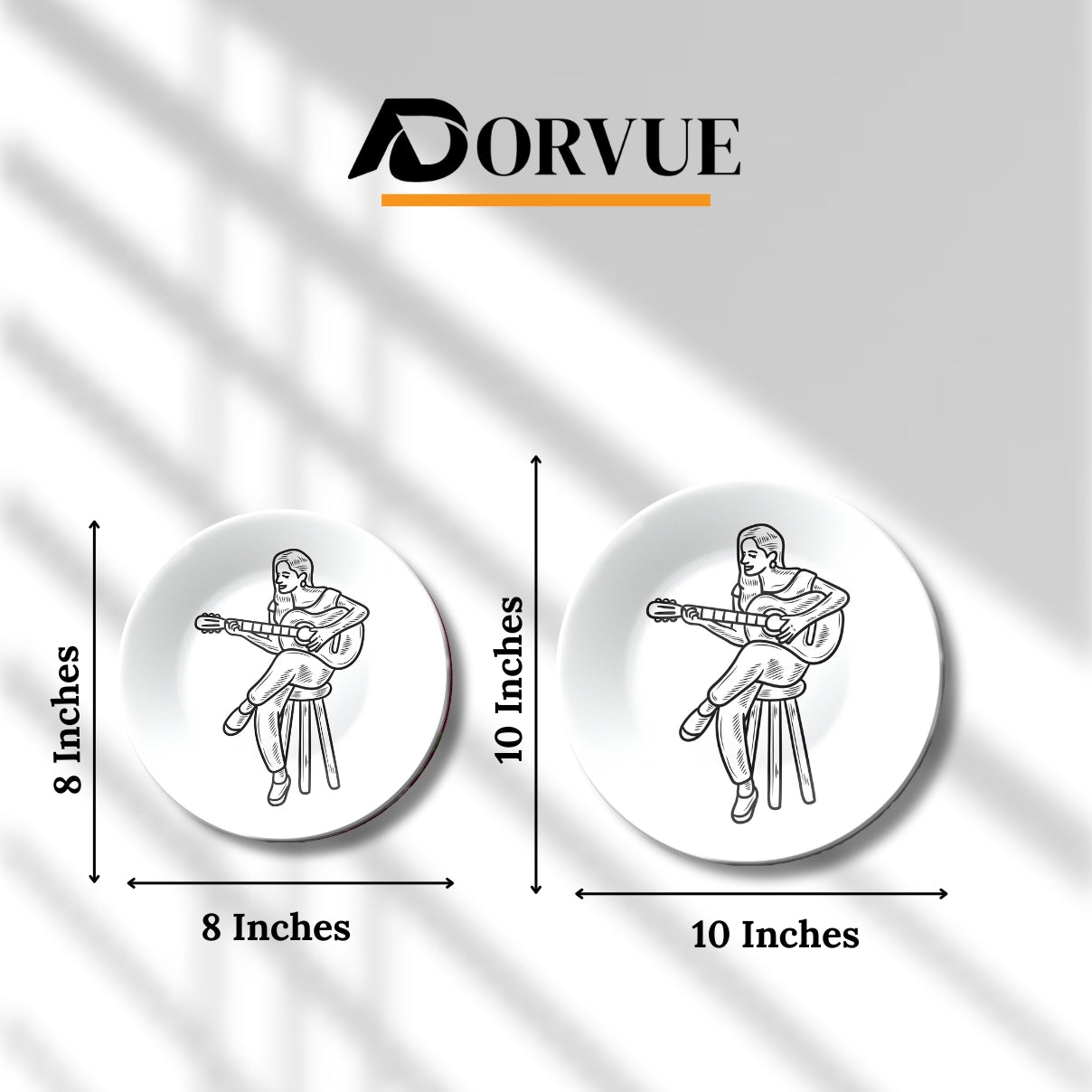 Woman Playing Guitar Timeless Decorative Wall Plate