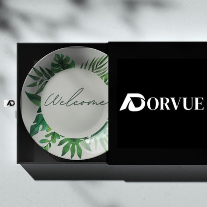 Welcome Botanical Decorative Wall Plate